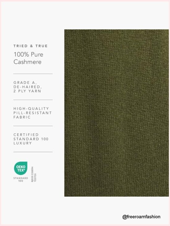 100% Pure Cashmere Slouchy Beanie Winter Hat